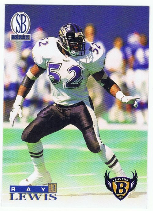 Ray Lewis Baltimore Ravens Autographed 1996 Skybox Impact #6