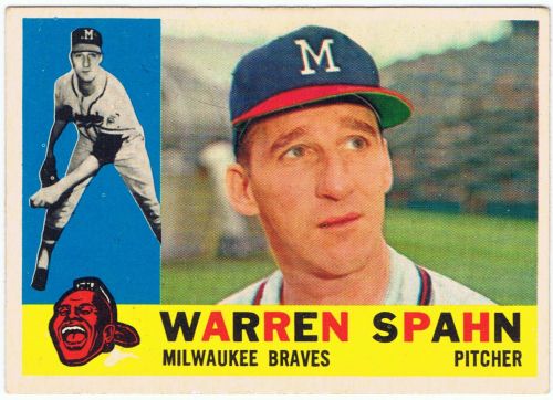 Warren Spahn autographed Baseball Card (Milwaukee Braves) 1980